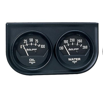 compare product AUTO Meter 2345 Autogage Black Console Oil/Water Gauge 2.3125 in.