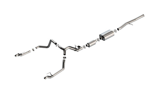 Borla 2024 Chevy Silverado 1500 6.2L V8 S-Type Catback Exhaust with Simulator (Fact. Fascia Tips)