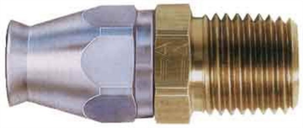 Aeroquip FCM3088 Reusable Male Pipe; Straight; -04AN Hose Size; 1/8 Thread Size; Steel