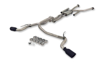 compare product Flowmaster 718142 FlowFX Cat-Back Exhaust Kit 2.5 Inch Dual Side Exit 409 Stainless Steel 4.5 Inch Black Ceramic Stainless Tips Compatible with 2022-2023 Toyota Tundra 3.5L V6 2 & 4WD All Wheelbases