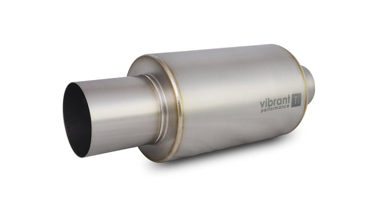 Vibrant Performance 17565 Titanium Muffler - 3.5" w/Straight Cut Natural Tip