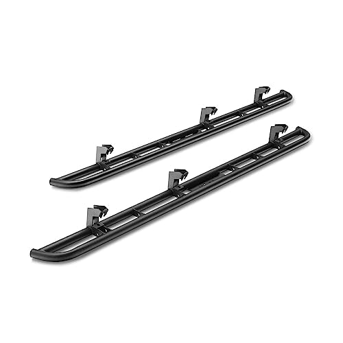 RealTruck RKR Rails for Toyota Tacoma | Cab Length, Tubular Steel, Textured Black | T154RKRCC | Fits 2016-2022 Toyota Tacoma Double Cab, SRW Gas