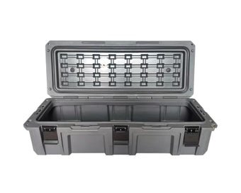 compare product Overland Vehicle Systems 40100021 Dark Gray 117 QT Dry Box Storage with Drain and Bottle Opener | Waterproof Seal | Heavy-Duty Latches and Nylon Handles | Keeps Gear Safe, Dry and Organized