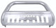TrailFX B0044S Bull Bar with Skid Plate for Toyota Tundra 2022-2025 3 Inch Diameter Polished Stainless Steel Frame Mount, Holes for Optional Lighting TrailFX B0044S