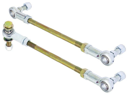 Adjustable Sway Bar End Link Kit for JL/JT Front by RockJock (8 1/2 in. Long Rods with Heim Joints and Jam Nuts, Pair)