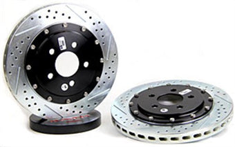 compare product Baer 2261002 Standard Drilled/Slotted - ES+, Slot, Drill, Zinc EradiSpeed Two Piece Brake Rotor