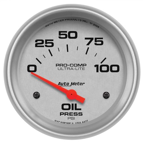 Auto Meter 4427 Ultra-Lite Electric Oil Pressure Gauge, 2.625 in.