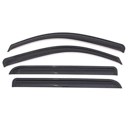 Auto Ventshade [AVS] Outside Mount Rain Guards for 2008 - 2013 Toyota Highlander & Highlander Hybrid | Window Vent Visors, 4 pcs. - Smoke | 94063