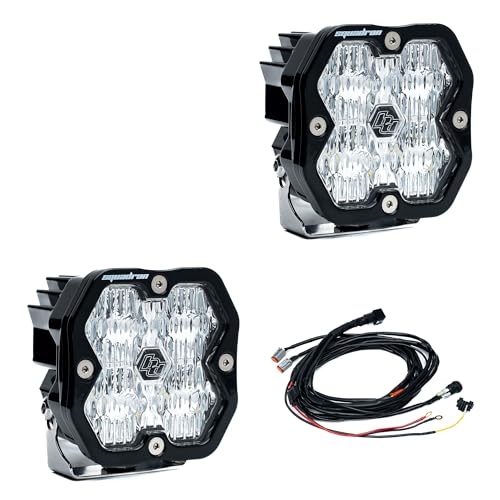 Baja Designs Squadron 2.0 Sport LED Light Pod Pair, Wide Cornering, Clear