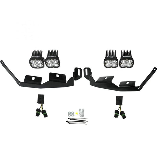 Baja Designs Squadron UnlimitedLED Headlight Kit for Polaris RZR RS1, XP1000, XP Turbo-S UTV (Multi-Pattern Lens; Clear)