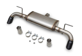 compare product Flowmaster 718154 FlowFx Axle-Back Exhaust Stainless Dual Exit Black Tips