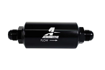 compare product Aeromotive 12387 In-Line Filter (- AN -10 Male 10 Micron Fabric Element Bright Dip Black Finish)