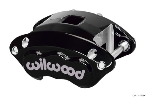 Wilwood Brake Caliper, D154, 2 Piston, Aluminum, Black Powder Coat, 12.19 in OD x 1.040 in Thick Rotor, 5.460 in Floating Mount, Each