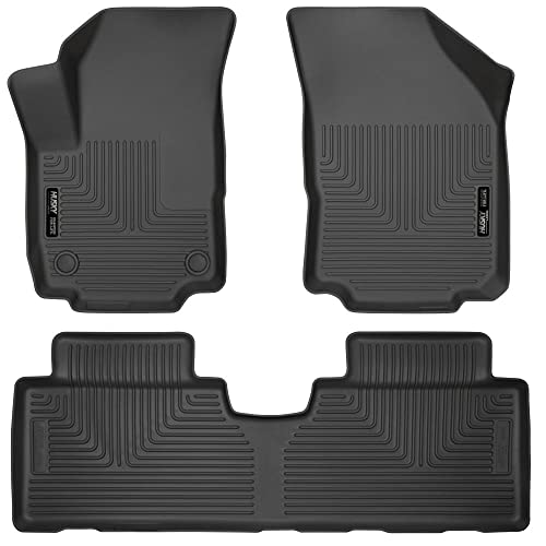 Husky Liners Weatherbeater Floor Mats | Fits 2018-2024 GMC Terrain | Front & 2nd Row, 3-pc Black - 95151