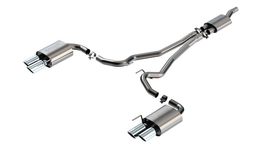 Borla 2.3L Ford Mustang EcoBoost Cat-Back Exhaust: S-Type, Quad Tips, Non-Active