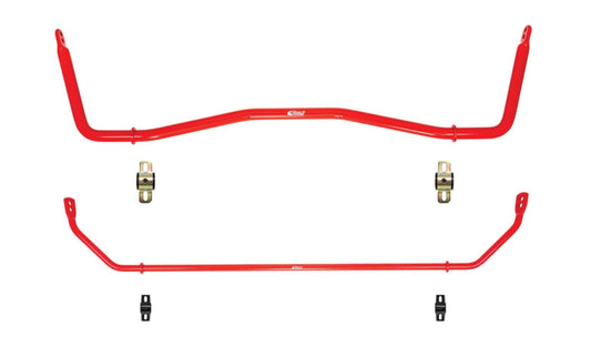 Eibach Sway Bar, Front/Rear, 27 mm Diameter Front, 16 mm Diameter Rear, Polyurethane Bushings, Steel, Red Powder Coat, compatible with Mazda MX-5 Miata 2016-23, Kit