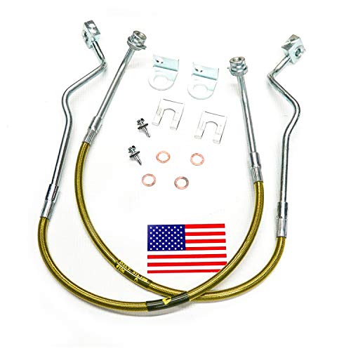 RealTruck SUPERLIFT SUSPENSION Brake Hose Kit for Ford Ranger/Bronco | Front Bullet Proof Pair of Brake Hoses | 91210 | Fits 1986 Ford Ranger/Bronco II with 4-6" Lift Kit
