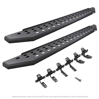compare product Go Rhino RB20 Running Boards & Brackets | Cab Length, Galvanized Steel, Textured Black | 69443280PC | Fits 2024 Toyota Tacoma Double Cab