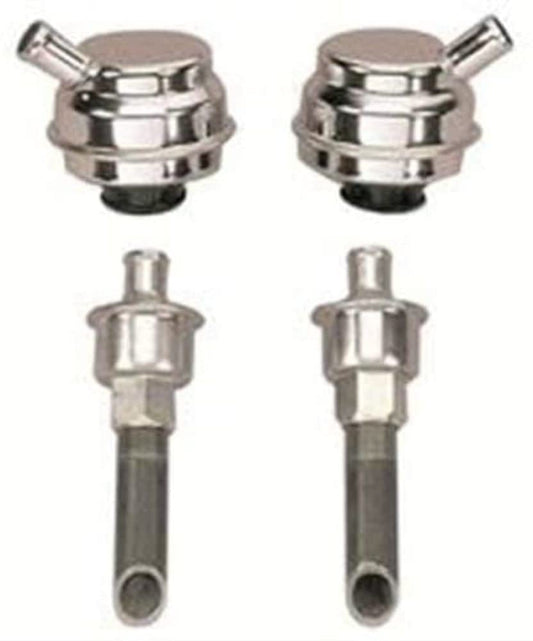 Milodon 85700 Vac-U-Pan Kit with Chrome Breathers