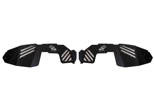 Fishbone Offroad FB33193F: Jl Inner Fenders Front - Aluminum - Black Powder Coat
