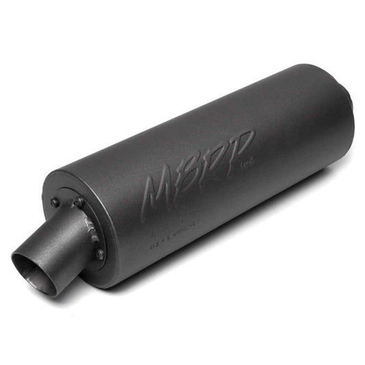 MBRP AT-6400SP ATV Straight Core Slip On Muffler Exhaust, Moderate Sound, Black Coated Aluminized Steel, Fits Yamaha YFM Raptor 660 2001-2005