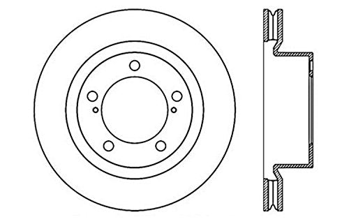 StopTech 127.44162L Sport Drilled/Slotted Brake Rotor (Front Left), 1 Pack