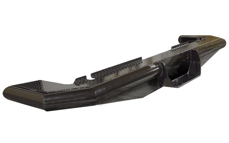 Cattleman HD 4228S Rear Pipe Bumper Fits Ram 3500 2010-2024 Gloss Black Powder-Coated Steel 1-Piece Bolt-On 4 Inch Schedule 40 Pipe Diamond Plate