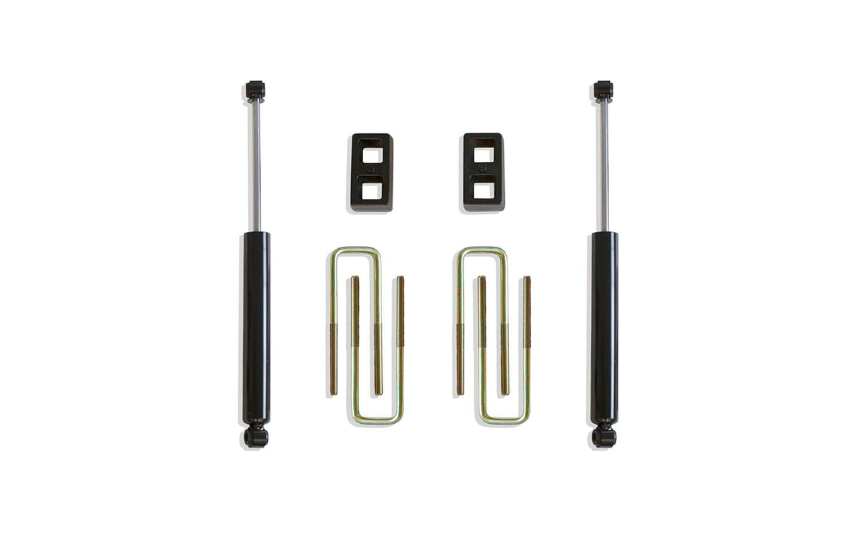 MaxTrac SUSPENSION'S Part# 900420 is A 2" Rear Box KIT Including 2" Blocks, U-Bolts & A Pair of MAX TRAC Rear Shocks