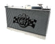 CSF Radiator, 27.125 in W x 13.375 in H x 1.625 in D, Single Pass, Top Center Inlet, Driver Side Outlet, Aluminum, Polished