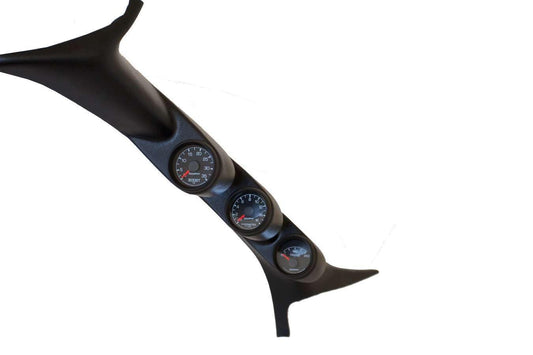 Auto Meter 7077 Gauge Works Triple Pillar , Black