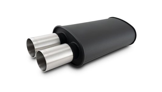 Vibrant Performance 12321 Streetpower Flat Black Oval Muffler 3in Inlet