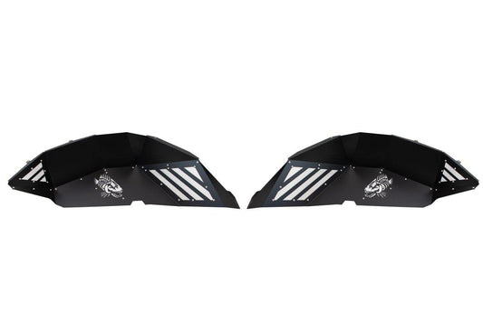 Automotive Fishbone Offroad FB33193R: Jl Inner Fenders Rear - Aluminum - Black Powder Coat