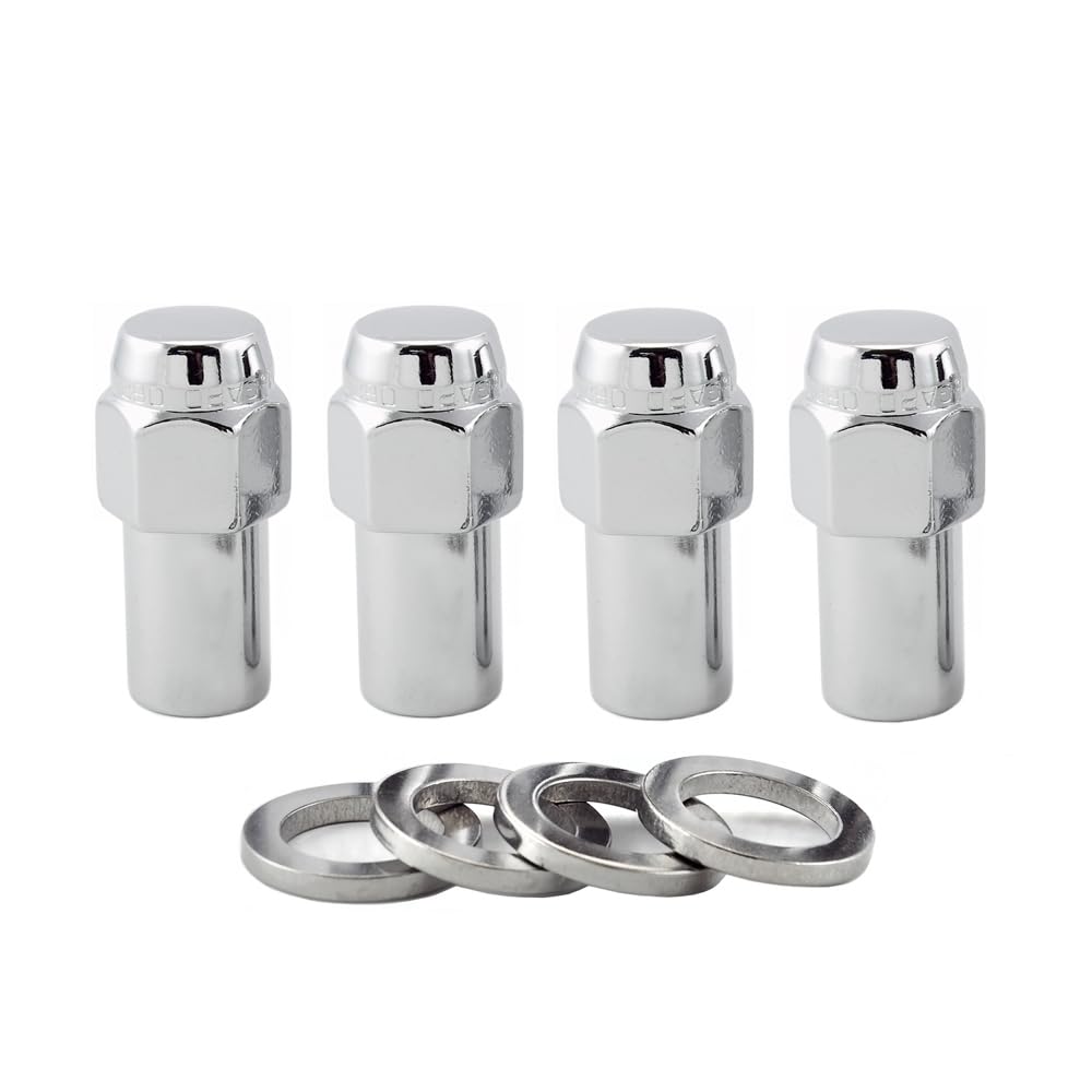 McGard 62002 Chrome Long .946" Shank Style Lug Nuts (M12 x 1.5 Thread Size) - Set of 4