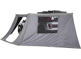 compare product Overland Vehicle Systems 18159910: Hd Nomadic 180 - Awning Wall W/Door & Windows, Universal, Grey