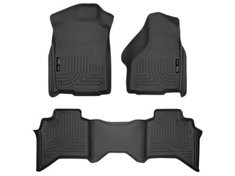 compare product Husky Liners Weatherbeater Floor Mats | Fits 2002 - 2008 Ram 1500 Crew Cab; 2003 - 2009 Ram 2500/3500 Crew Cab | Front & 2nd Row, 3-pc Black - 98031
