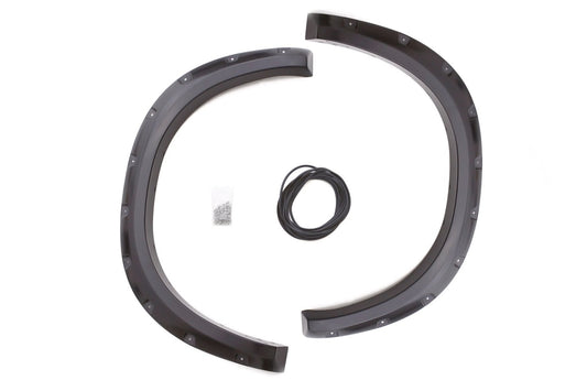 Lund RX205SB Elite Series Black Rivet Style Standard Rear Fender Flare - 2 Piece