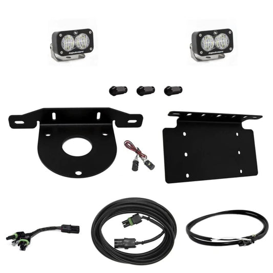 Baja Designs S1 Dual LED Reverse Light Kit for Ford Bronco 2021-23 - License Plate Mount with Upfitter Wiring Harness (Multi-Pattern; Clear Lens)