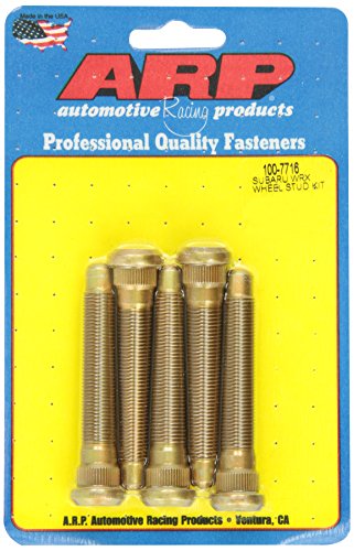 ARP Wheel Stud, 12 mm x 1.25 Thread, 3.000 in Long, 0.565 in Knurl, Chromoly, Cadmium, Subaru WRX, Set of 5
