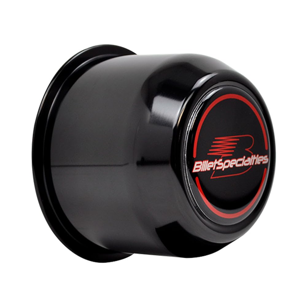 Billet Specialties - 999084B - Center Cap Push Tru 3.2 90 CB Black 2-1/2in TALL