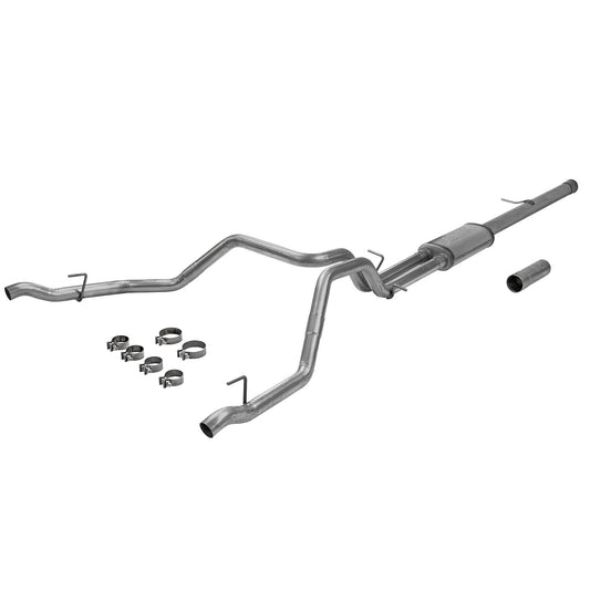 Flowmaster 717890 FlowFX Cat-Back Exhaust Kit 3.5 Inch Dual 2.5 Inch Tailpipes 409 Stainless Steel Compatible with 2019-2023 Chevy Silverado GMC Sierra 1500 6.2L 2/4WD and all Wheelbases