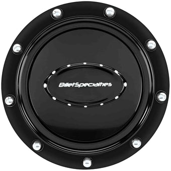 compare product Billet Specialties 32719 Anodized Riveted Horn Button, Black