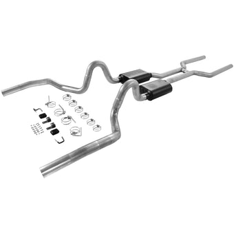 compare product Flowmaster 817200 American Thunder Crossmember-Back Exhaust Kit 3 Inch Stainless Steel Compatible with 1968-1972 GM A-Body V8