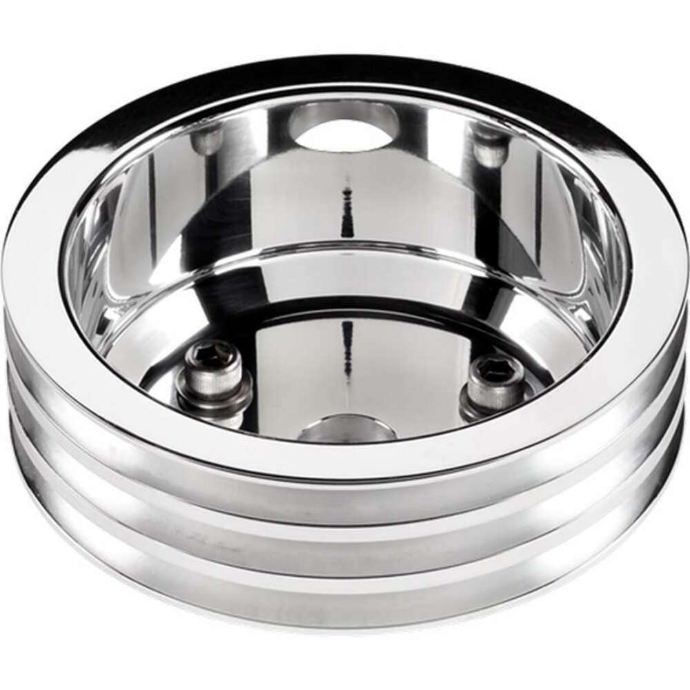 BILLET SPEC Crankshaft Pulley, SB Chevy, 3 Groove (Long Water Pump)