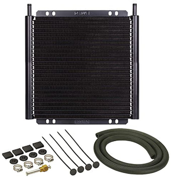 compare product Derale 13504 Series 8000 Plate and Fin Transmission Oil Cooler , Black