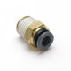 Ridetech 31954000 Brass Push-to-Connect Tube Fitting, Adapter, 1/4" Tube OD x 1/4" NPT Female