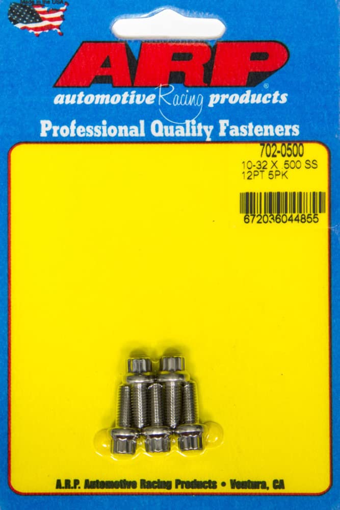 ARP 702-0500 Bolt Kit (S/S -12pt (5pk)10-32 x .500)
