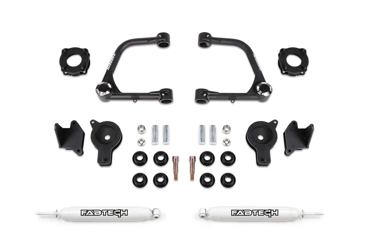 Fabtech 3 UCA KIT W/UNIBALLS & FR SHK SPCRS & RR AIR BAG SPCRS & RR PERF SHOCKS 2022 TU K7089