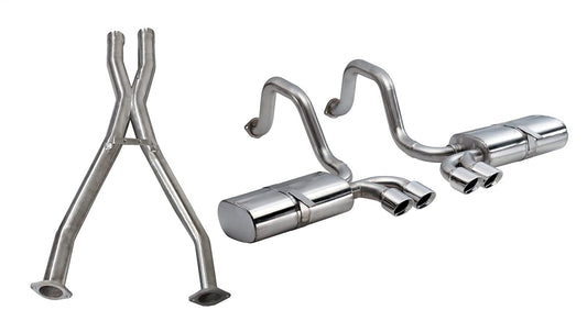 2.5 IN Cat-Back Twin 3.5 IN Tips (14111CB) Sport Sound Level | 1997-2004 Corvette C5 Polished