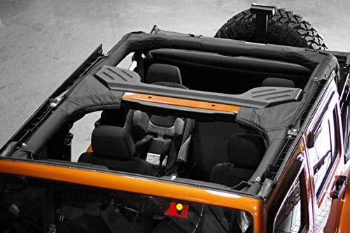 Rugged Ridge Roll Bar Cover for Jeep Wrangler - Fits 2007-2018 Jeep Wrangler JKU 4-Door - Easy Installation & Zipper Attachment - Hook & Loop Attachment - Polyester