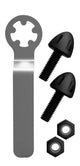 Cruiser Accessories 80753 Anti-Theft License Plate Frame Fasteners, Black PTFE